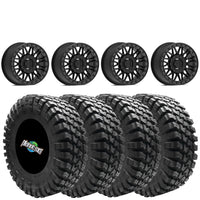VALOR OFFROAD SATIN BLACK V08 BEADLOCKS ON QUADBOSS QBT808