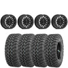 VALOR OFFROAD SATIN BLACK V08 BEADLOCKS ON QUADBOSS QBT846
