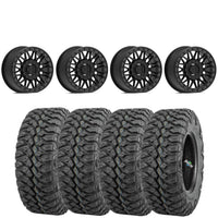 VALOR OFFROAD SATIN BLACK V08 BEADLOCKS ON QUADBOSS QBT846