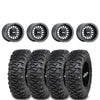 Metal FX Delta Beadlock Satin Black on Itp Savages Set of 4