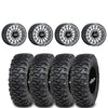Metal FX Delta Beadlock Satin Black/Contrast Cut on Itp Savages Set of 4