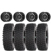 Valor V09 Satin Black Beadlock 15x10 Mounted on Frontline BDC | 4/156 Bolt Pattern