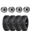 Metal FX Delta Beadlock Raw Machined on Itp Savages Set of 4