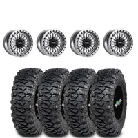 Metal FX Delta Beadlock Raw Machined on Itp Savages Set of 4