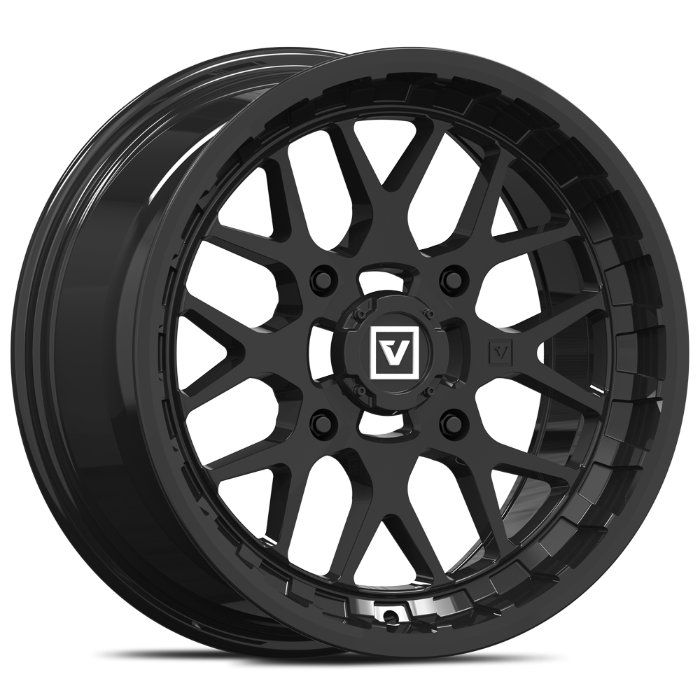 V03 14X7 +25MM 4X110 GLOSS BLACK