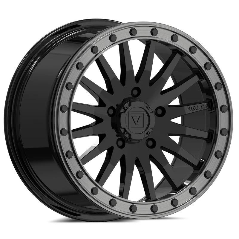 Valor Offroad V06 Beadlocks mounted on System 3 XTR370 tires