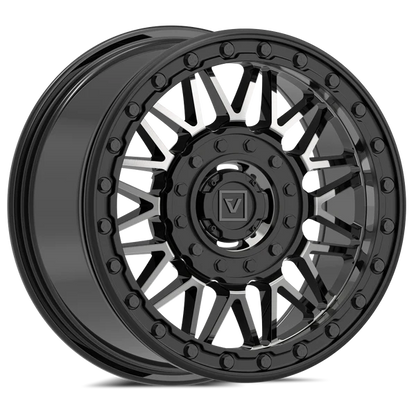 Valor V08 Beadlock Wheels + Journey Rock Poison tires (Mounted Kit) – 15x7 | 4/137 AND 4/156 Bolt Pattern |