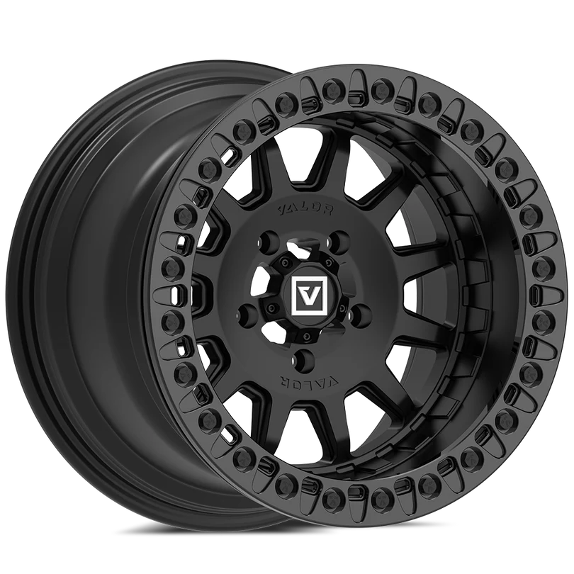 Valor V09 Satin Black 15x10 Beadlocks mounted on Gladiator X Comps | 5/4.5 Bolt Pattern