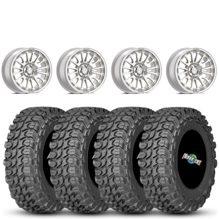 Valor V14 15x7 Raw Machined  5+2 4/137 on Gladiator X Comp 10 Ply 32x10-15