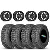 Valor V15 15x7 Satin Black Milled 6+1 5/4.5 on Gladiator X Comp 10 Ply 32x10-15