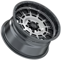 Valor Offroad V17 brushed gunmetal wheel on Maxxis Roxxzilla | 5/4.5