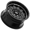 Valor Offroad V17 gloss black milled wheel on Maxxis Roxxzilla | 5/4.5