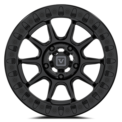 V18 Beadlock UTV Wheel Gloss Black