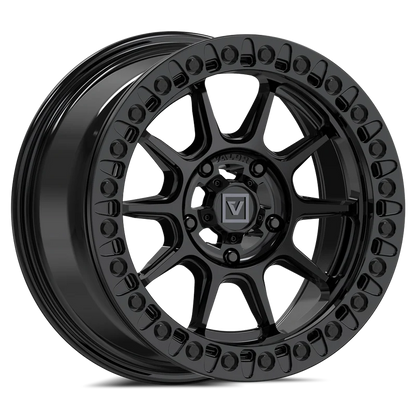 Valor Offroad V18 gloss black beadlock on Maxxis Roxxzilla | 5/4.5