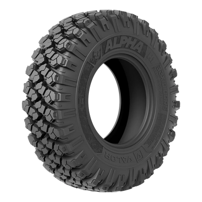 System 3 SB6 Matte Black Beadlock Wheels on Valor Alpha Tires – UTV Wheel & Tire Kit