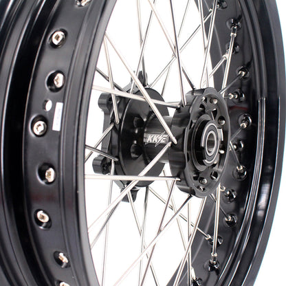 KKE 3.5 & 5.0 17 Inch Wheels for Yamaha WR250F 2001 WR450F 2003-2018 Black