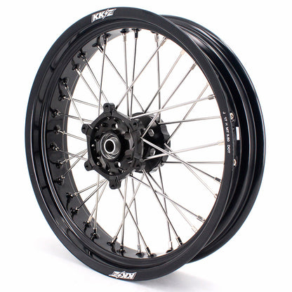 KKE 3.5 & 5.0 17 Inch Wheels for Yamaha WR250F 2001 WR450F 2003-2018 Black