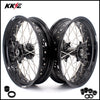 KKE 3.5 & 5.0 17 Inch Wheels for Yamaha WR250F 2001 WR450F 2003-2018 Black