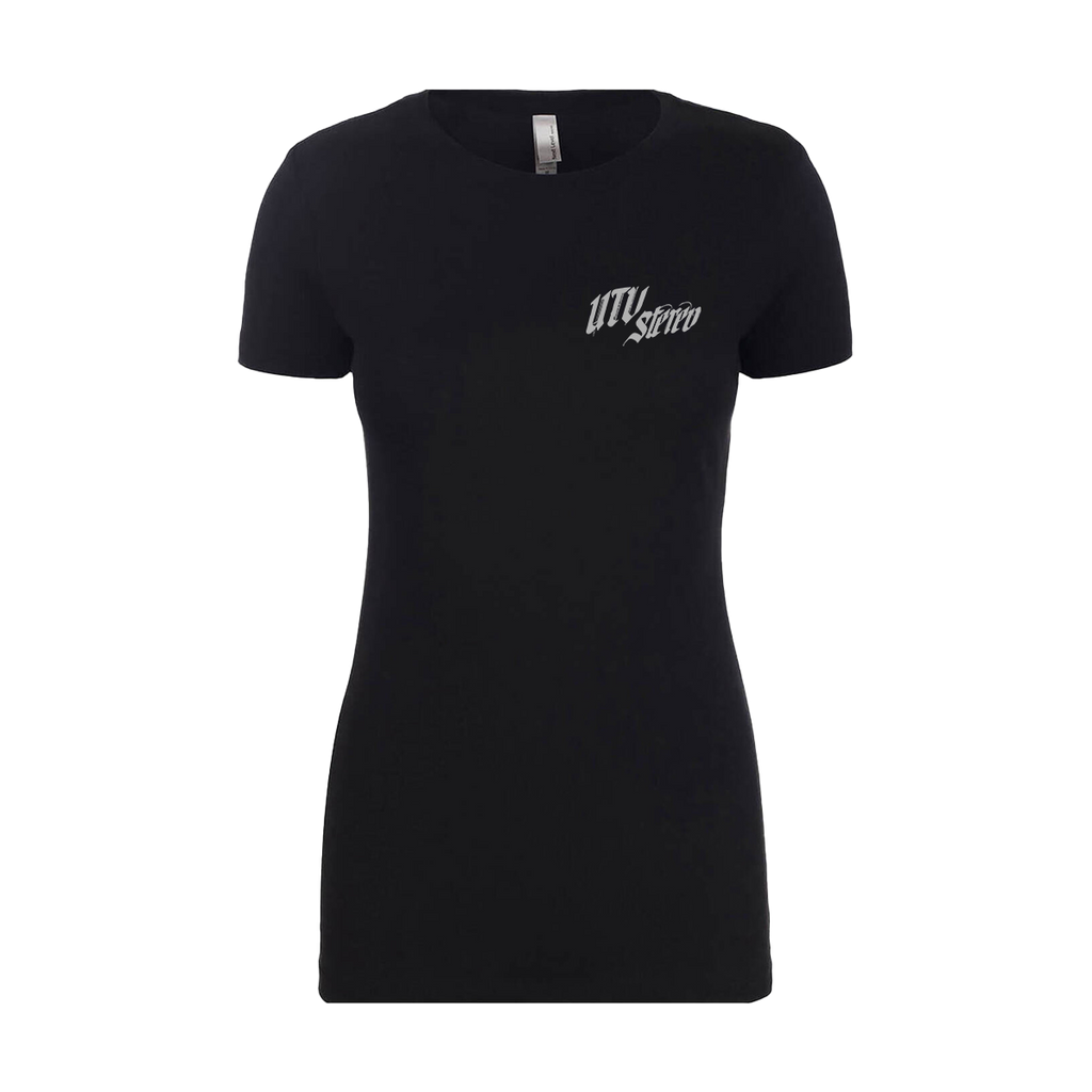 UTV Stereo Women's Signature T-Shirt with Silver Logo | UTVS-A-SHIRT-W-BLK