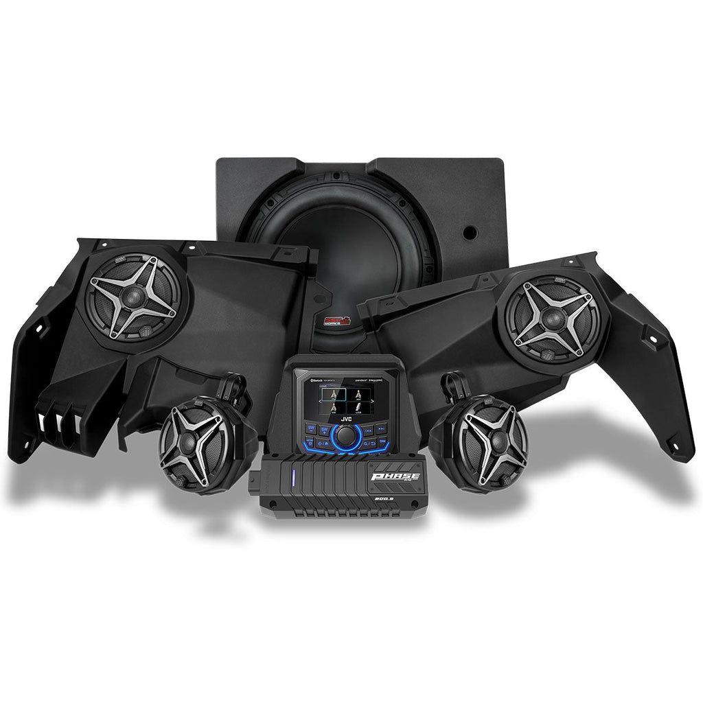 2017-2025 Can-Am® X3, Phase-4 A-Spec 5-Speaker 800watt System w/JVC