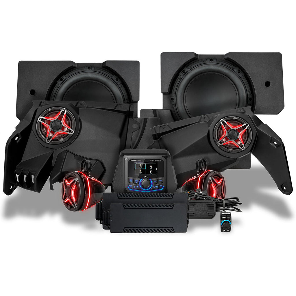 2017-2025 Can-Am® X3, Phase-5 V-Spec 6-Speaker 1650watt System w/JVC
