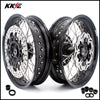 KKE 3.5 & 5.0 17 Inch Wheels for Yamaha WR250F 2001 WR450F 2003-2018 Black
