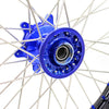 KKE 21"&18" Enduro Dirtbike Wheels For YAMAHA YZ125 YZ250 YZ250F YZ450F Blue Nipples