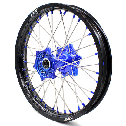KKE 21"&18" Enduro Dirtbike Wheels For YAMAHA YZ125 YZ250 YZ250F YZ450F Blue Nipples