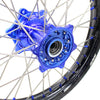KKE 21"&18" Enduro Dirtbike Wheels For YAMAHA YZ125 YZ250 YZ250F YZ450F Blue Nipples