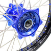 KKE 21"&18" Enduro Dirtbike Wheels For YAMAHA YZ125 YZ250 YZ250F YZ450F Blue Nipples