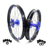 KKE 21"&18" Enduro Dirtbike Wheels For YAMAHA YZ125 YZ250 YZ250F YZ450F Blue Nipples