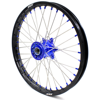 KKE 21"&18" Enduro Dirtbike Wheels For YAMAHA YZ125 YZ250 YZ250F YZ450F Blue Nipples