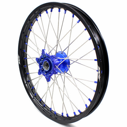 KKE 21"&18" Enduro Dirtbike Wheels For YAMAHA YZ125 YZ250 YZ250F YZ450F Blue Nipples