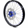 KKE 21"&18" Enduro Dirtbike Casting Wheels For YAMAHA YZ125 YZ250 1999-2016 YZ250F YZ450F 2003-2015 Blue Nipples With Disc