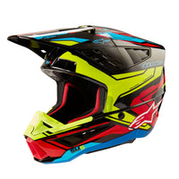S M5 Action 2 Helmet Blk/Ylw Fluo/Brt Rd Glossy Sm