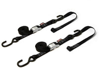 Tie Down Cam S Hook Soft Tye 1"X6' Black/Black Pair