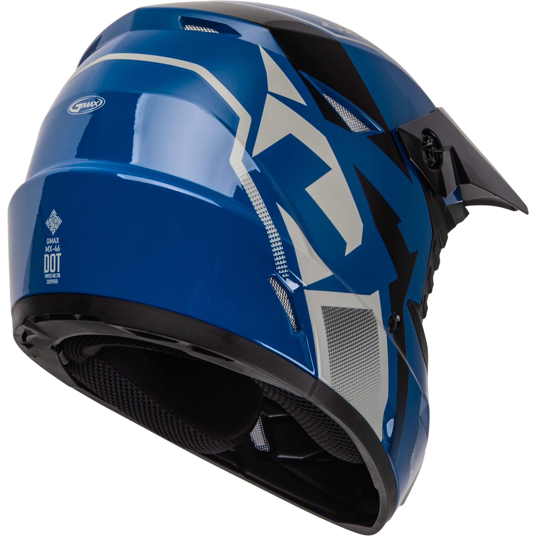 Mx 46 Compound Helmet Blue/Black/Grey Yl