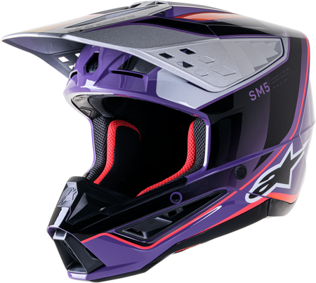 S M5 Sail Helmet Violet/Blk/Slvr Glossy Sm