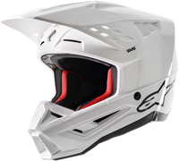 S M5 Solid Helmet White Glossy 2x