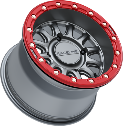 Alpha Wheel 4/156 Gunmetal/Red 15x7 (+10mm)