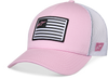 Flag Snapback Hat Pink/White