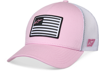 Flag Snapback Hat Pink/White