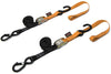 Tie Down Cam Sec Hook Soft Tye 1"X6' Black/Orange Pair