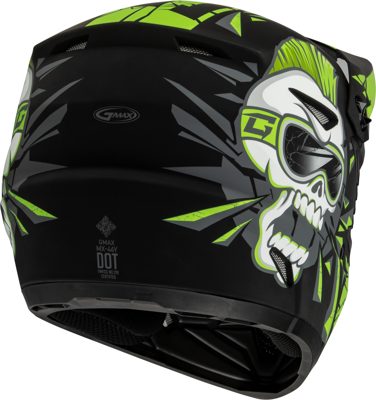 Youth Mx 46y Unstable Helmet Matte Black/Green Yl
