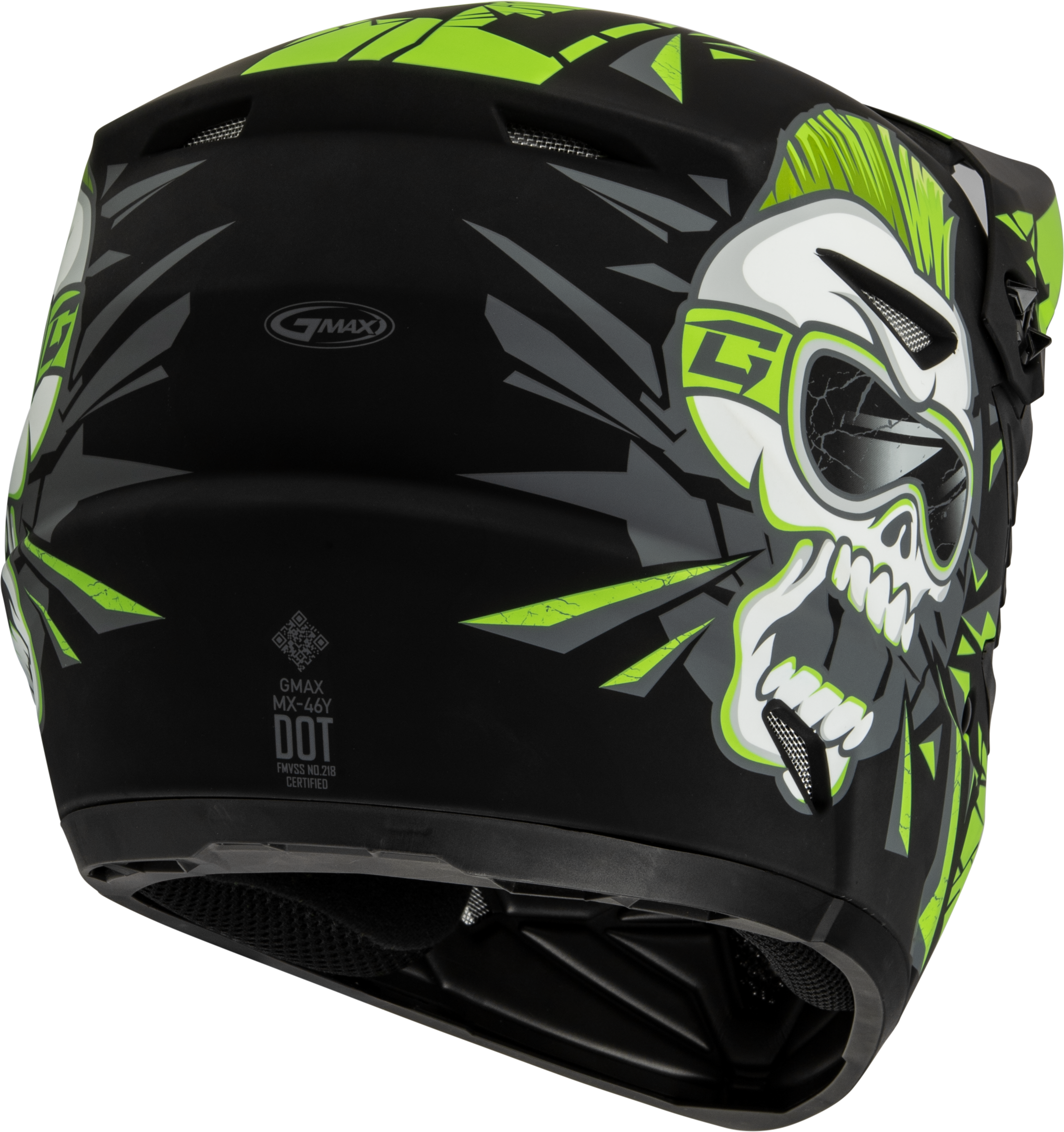 Youth Mx 46y Unstable Helmet Matte Black/Green Ym