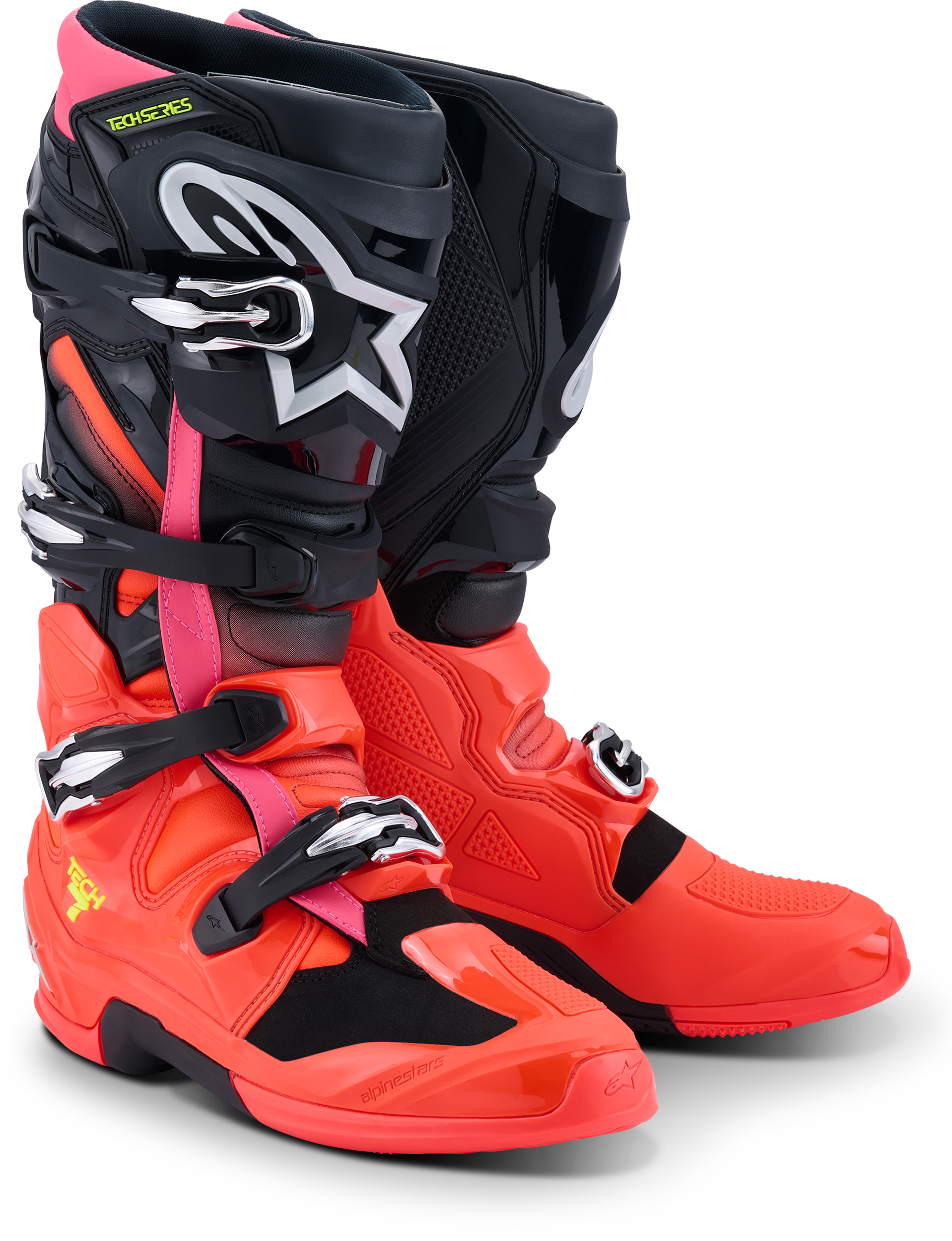 Tech 7 Black/Red Fluo/Pink Fluo 10