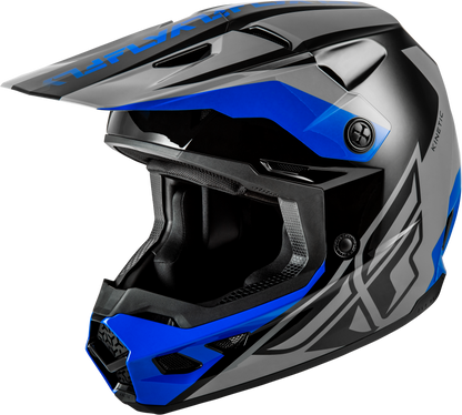 Kinetic Crest Helmet Grey/Black/Blue Md