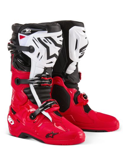 Alpinestars Tech 10 Enduro Boots Bright Red/Black/White - Part Number 2010025-3016-14