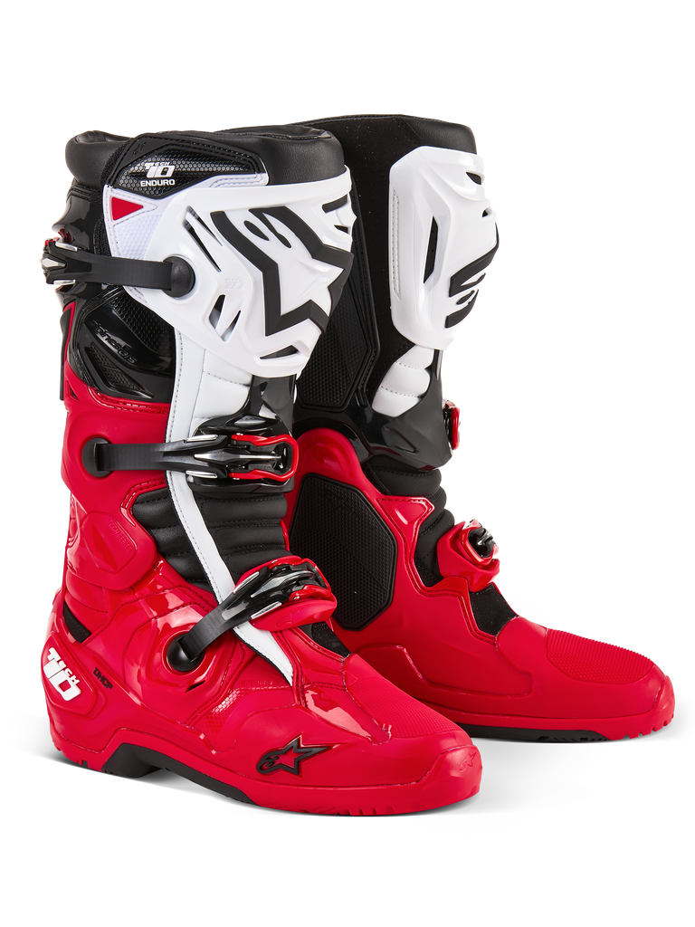 Alpinestars Tech 10 Enduro Boots Bright Red/Black/White - Size 11