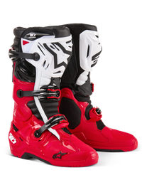 Alpinestars Tech 10 Enduro Boots - Bright Red/Black/White - Part Number 2010025-3016-9 - Size 9